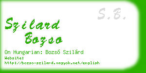 szilard bozso business card
