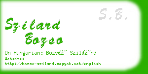 szilard bozso business card